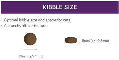 Illustration of 10mm round brown Hilltop Pet Food kibble for Hilltop Connoisseur Cat Food Adult - Turkey & Chicken.