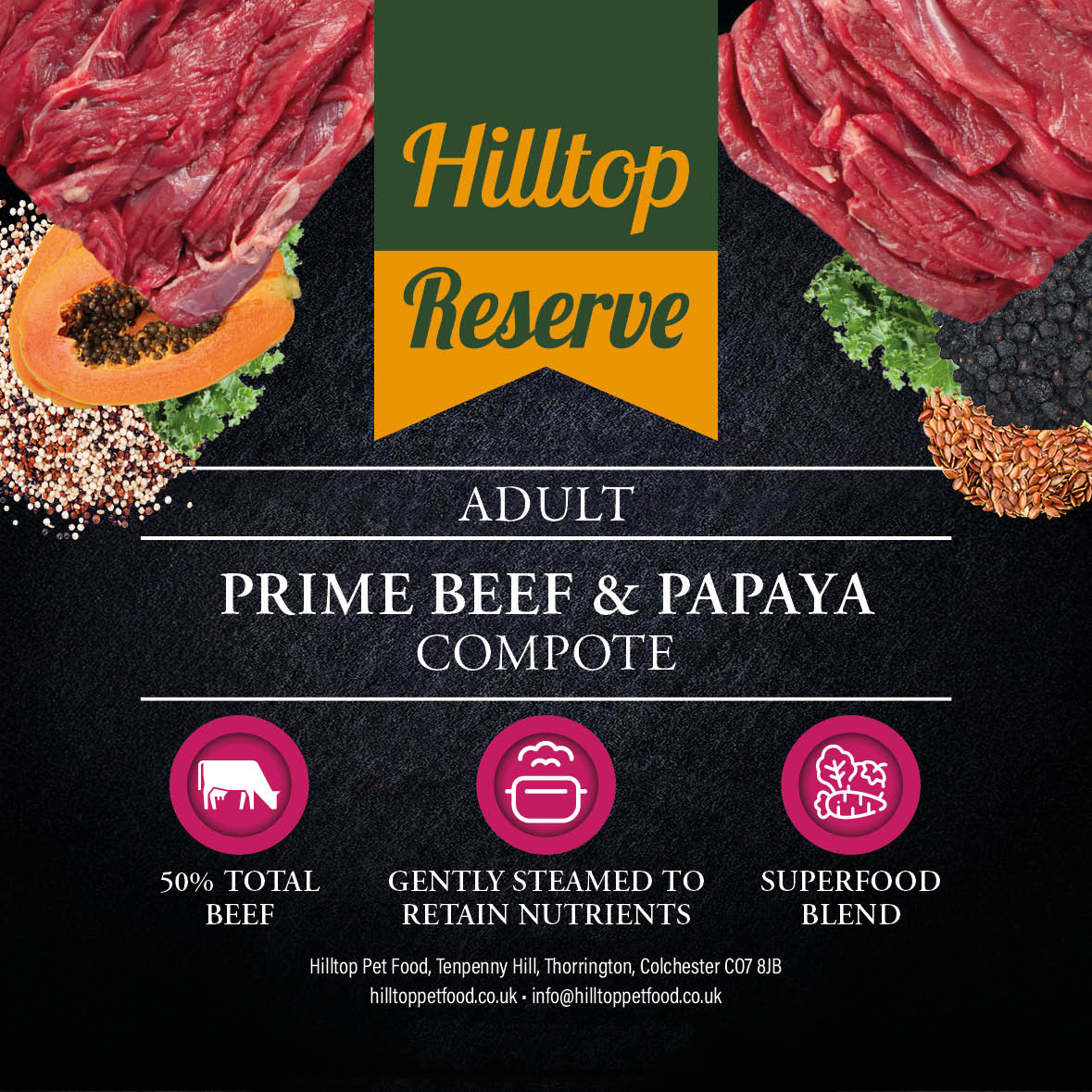 Hilltop Reserve - Prime Beef & Papaya Compote 300g