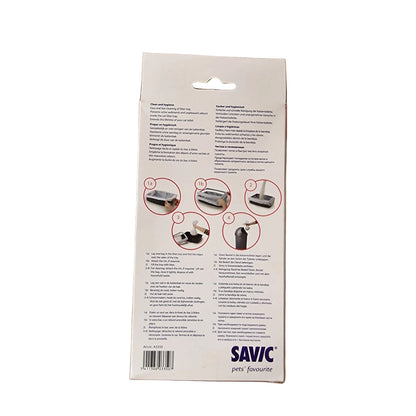 Savic Bag it Up litter tray bags in a medium size, back of pack shown in its original retail packaging against a solid white background.