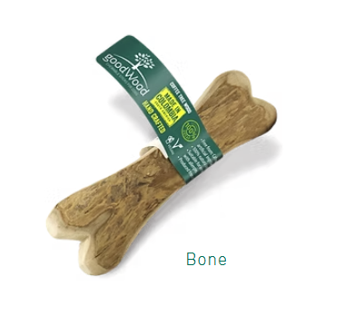 Hilltop Pet Food goodWood Coffee Wood Chewable Stick in green pack, great for dogs dental care on white background.